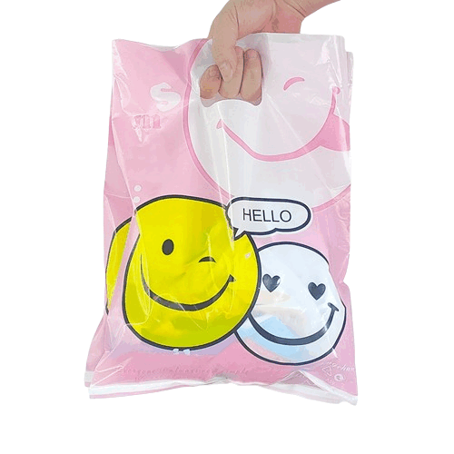 Apakah Reka Bentuk Inovatif yang Boleh Kami Jangkakan dalam Beg Plastik Fesyen Smiley Face?